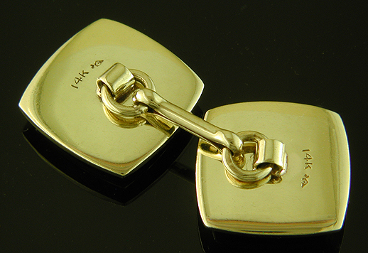 Carter, Gough moss agate cufflinks. (CL9711)